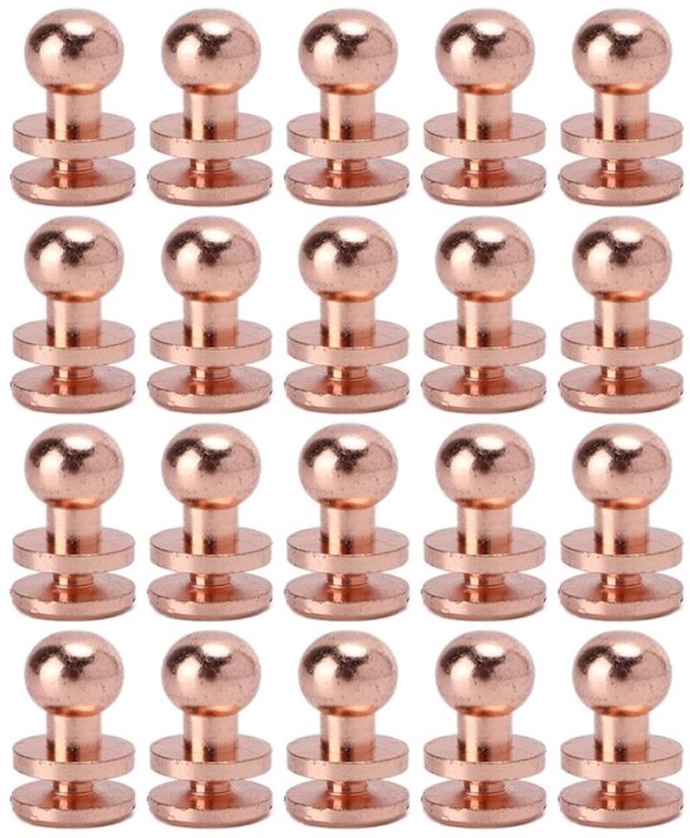 20 Sets Roze Gouden Fopspeen Schroef Rivet, Tas Hardware Accessoire, Sieraden Bevestigingsmateriaal