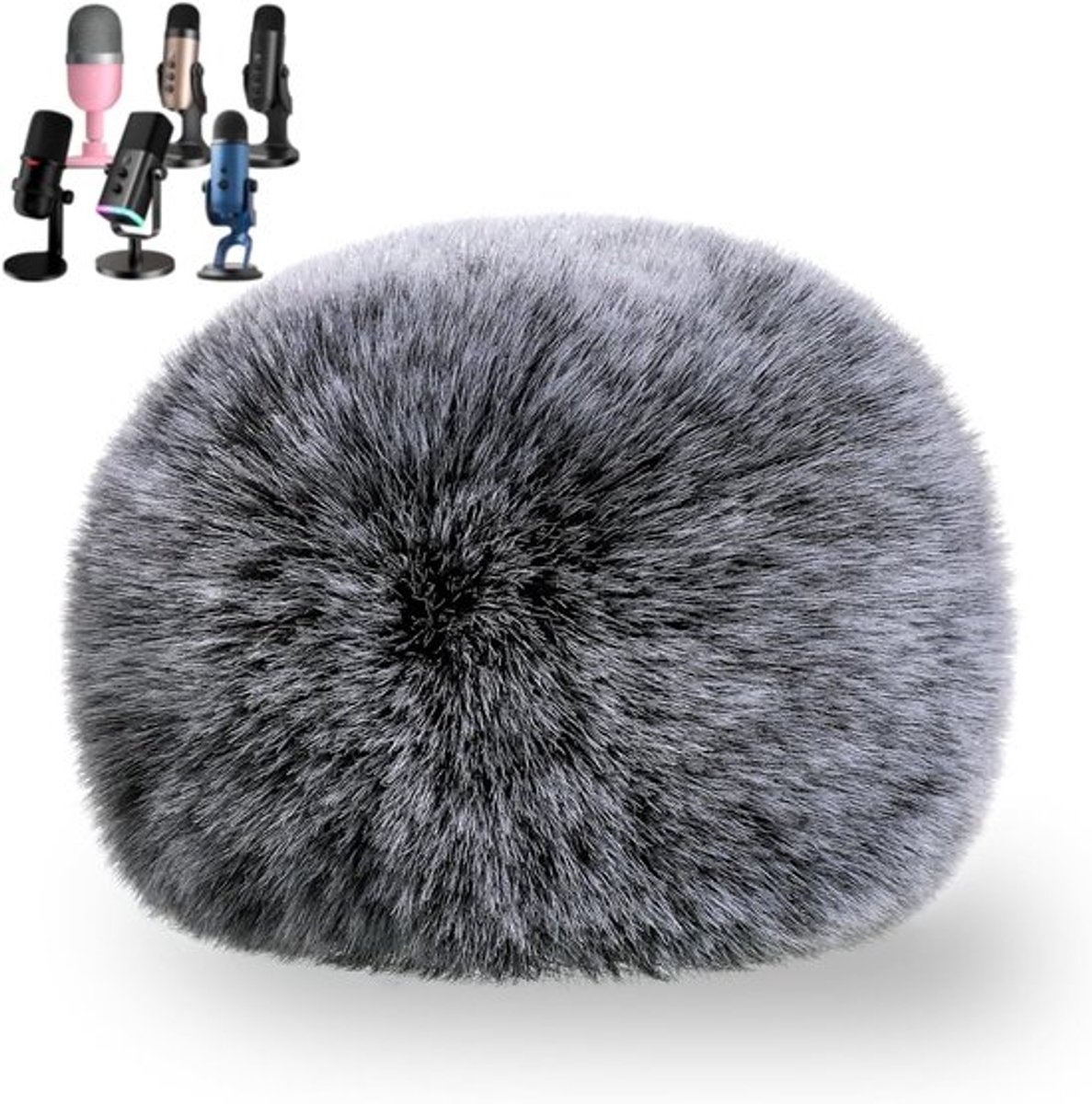 Furry Windshield voor Blue Yeti-microfoon - Geluidsisolatie, schuimcover en windscherm voor professioneel opnemen en streamen