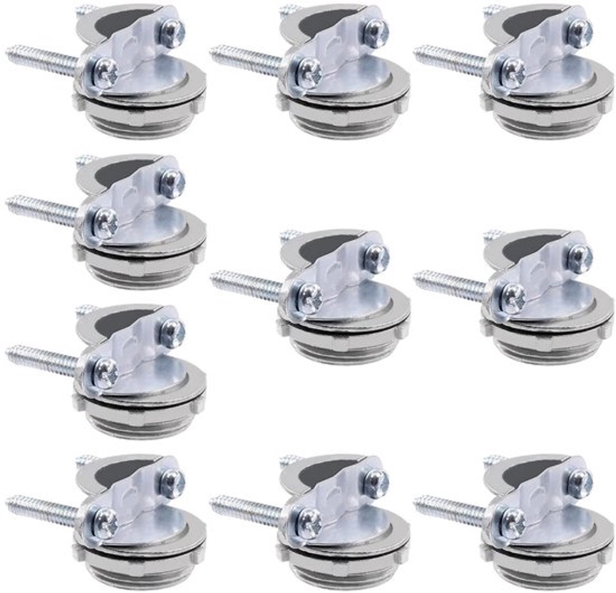 10 Stuks 3/4" Klemtype Kabelconnectoren voor Bescherming van Kabels in Metalen Buizen