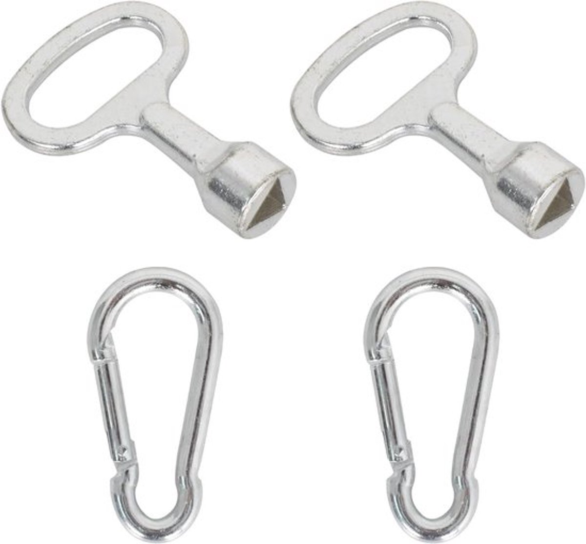 Set van 2 metalen driehoekige sleutels 10mm universele sleutel voor elektrische kasten, gas- en watermeters