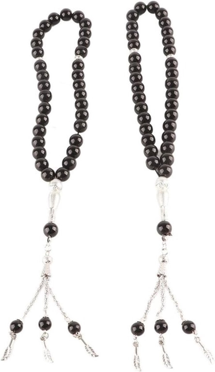 2 Stuks Tasbih Armband met 33 Kralen, Gebedskralen voor Meditatie en Spirituele Praktijken voor Mannen en Vrouwen