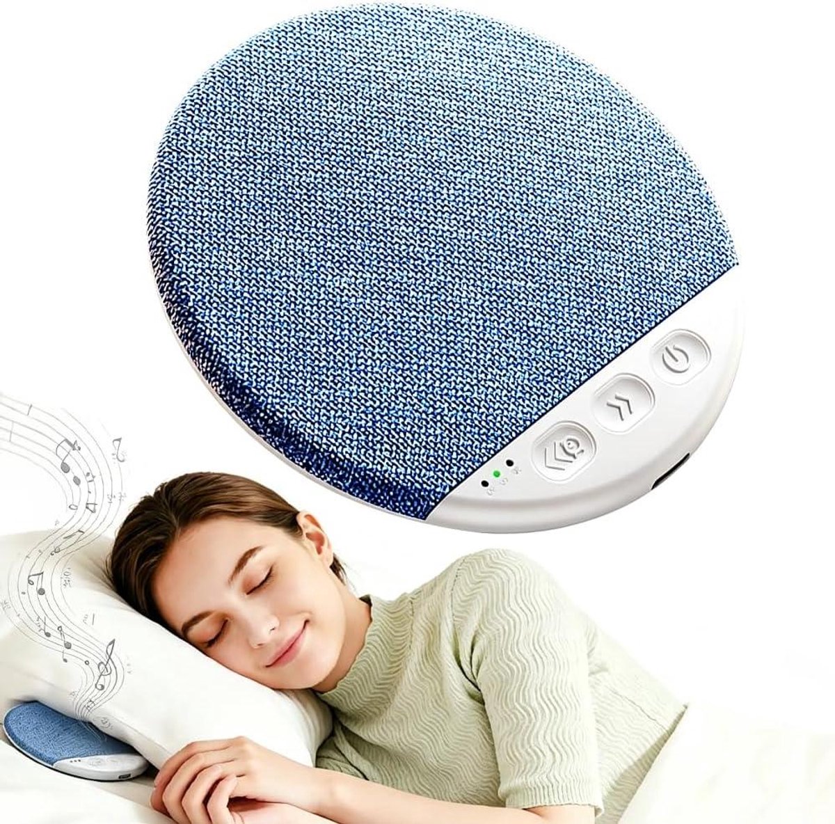 Kussen Speaker - Ondersteunende Luidspreker - Rustgevende Slaap - Ultradun Ontwerp - 1.1 cm Dik - Blauw