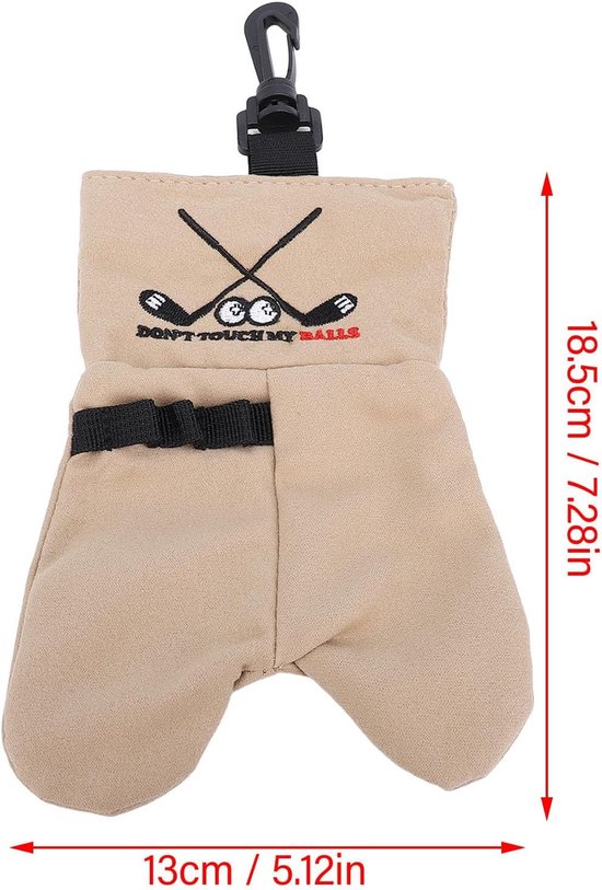 Golfbaltas - dubbelzijdig fluweel - grappig ontwerp - beschermt golfballen - ShopVlot — afbeelding 4