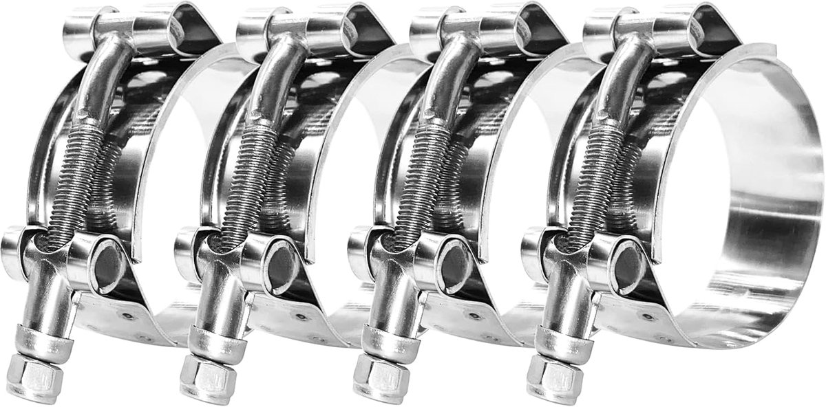 SnelShoppen - 4 stuks Hinge Bolt Klemmen, RVS, Sterke Slangklemmen, Tension Bereik 36-39mm, Band Breedte 18mm voor Tuin, Keuken, Auto
