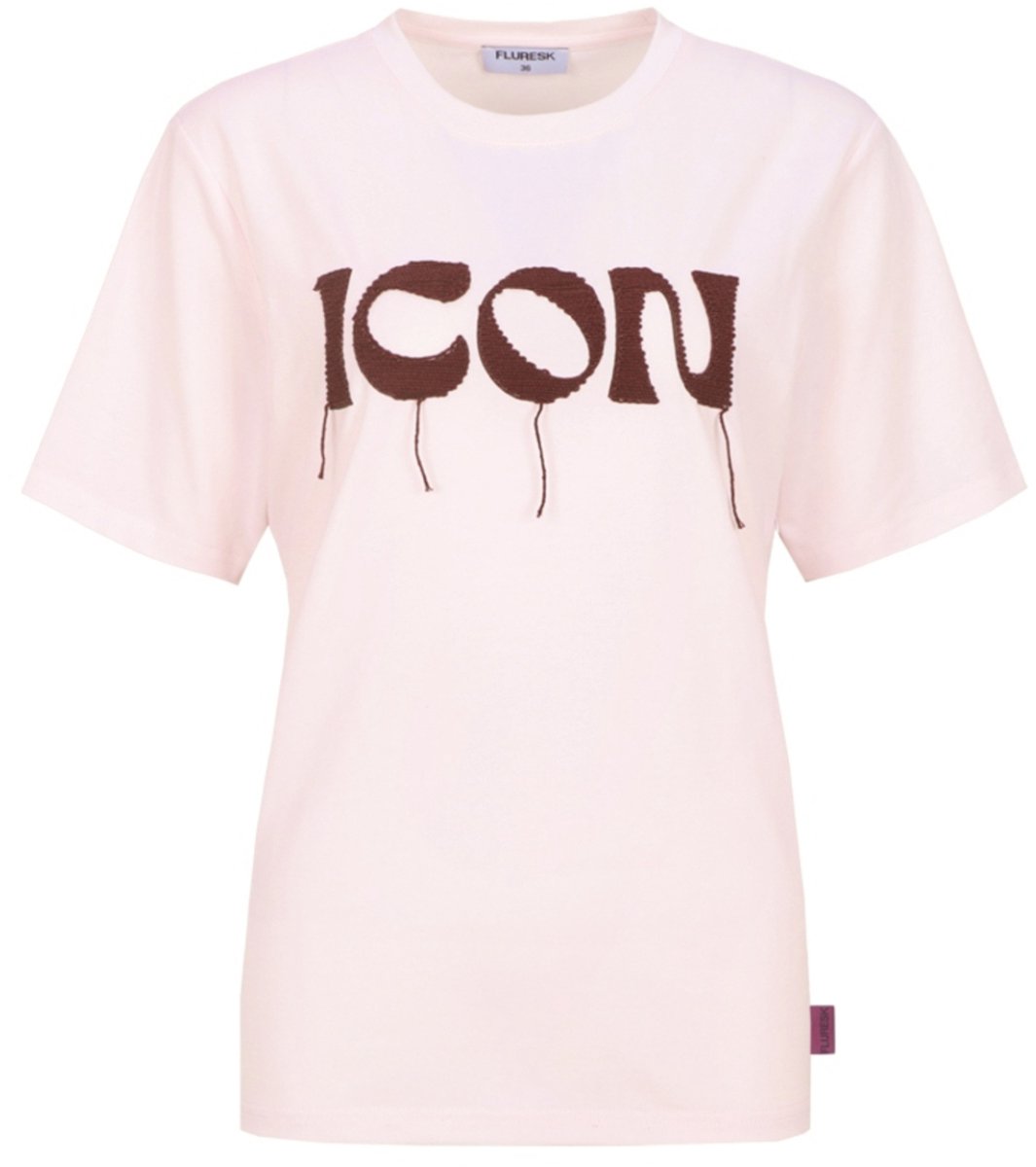 Fluresk T-shirt Bibi T Shirt 26nqf13 Rose Quartz Dames Maat - 34