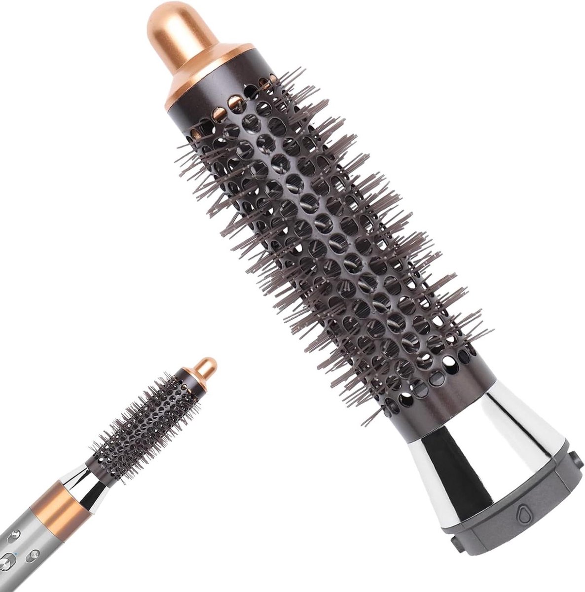 Ronde volumeborstel - Styling opzetstuk - Haar volume geven - Creëert natuurlijke krullen - 20 mm diameter - Goud