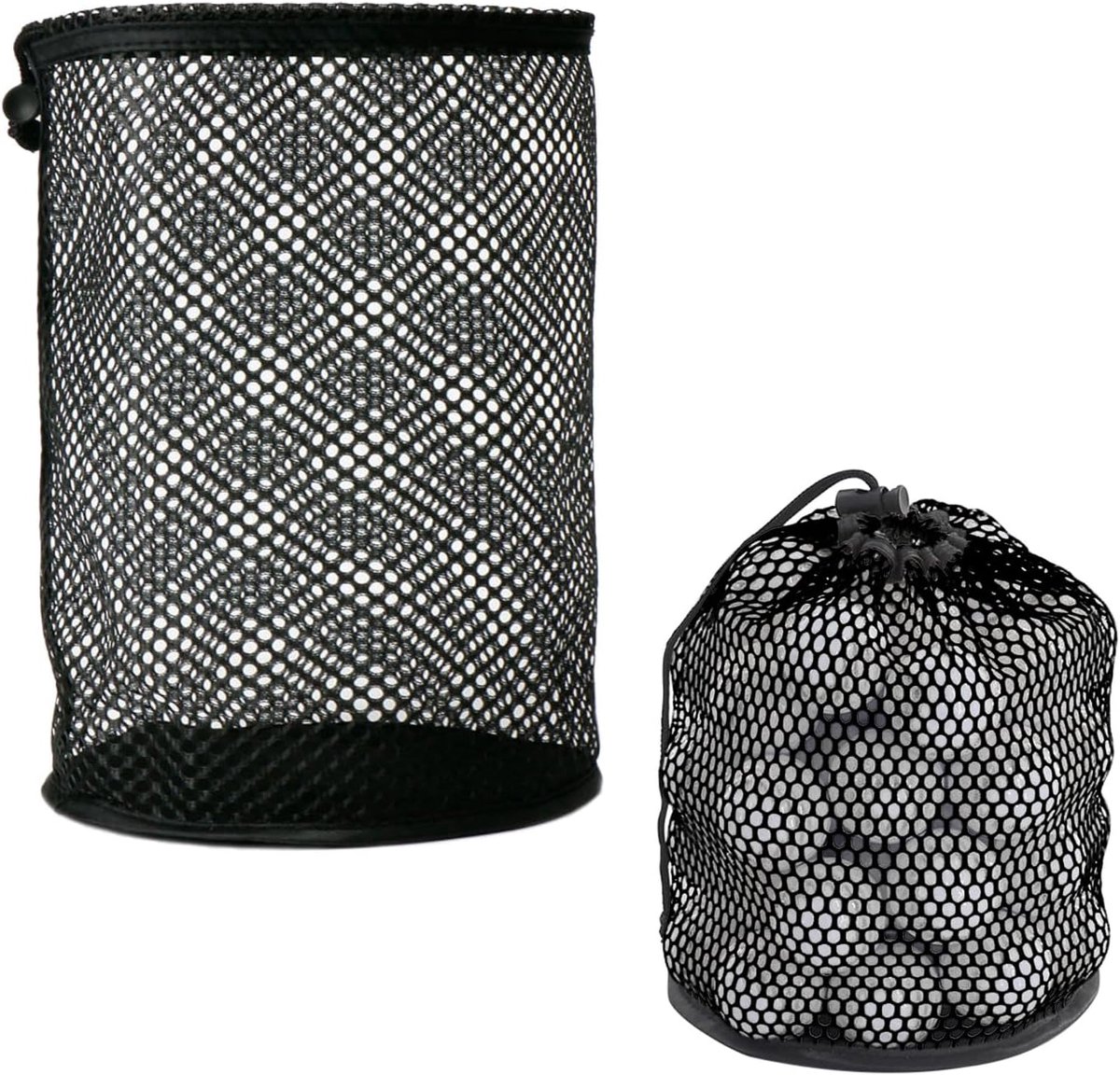 Golfballen tas set van 2 - grote netzakken - duurzame polyester - houdt golfballen georganiseerd - SnelShoppen