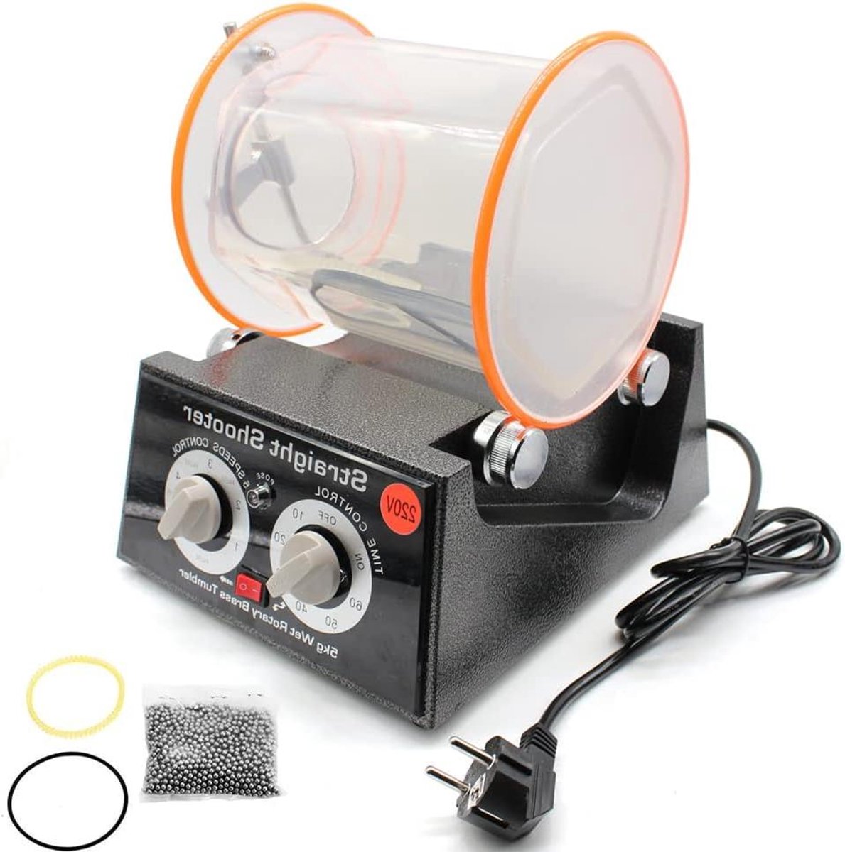 Sieraden Polijsttrommel - Polijstmachine Tumbler - Metaal Polijsten - Bidirectionele Rotatie - 5 kg - Zwart