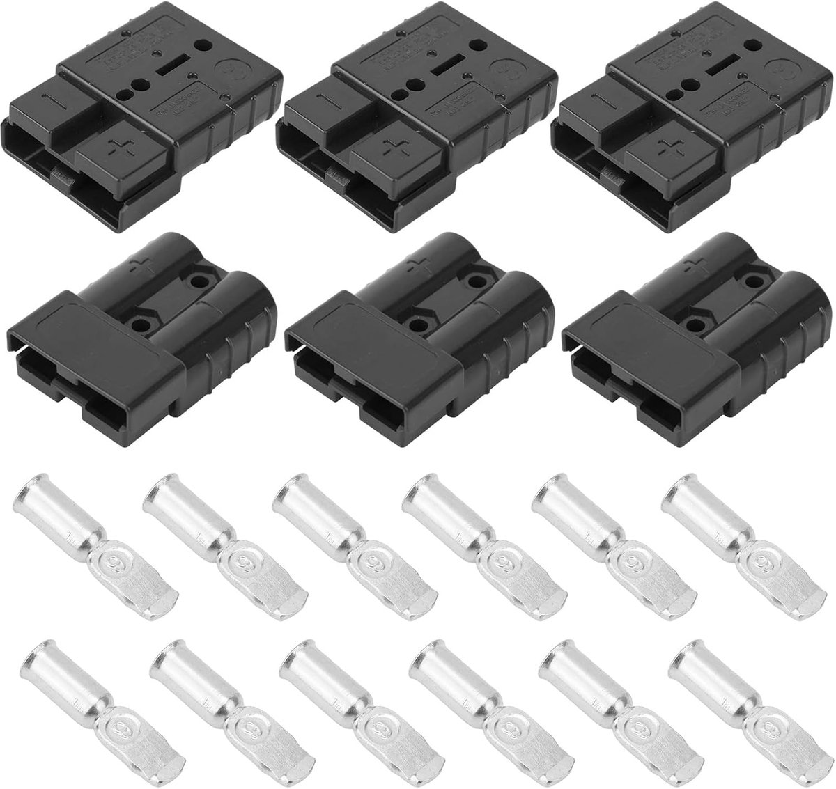 SnelShoppen - 6 Stuks Accu Snelkoppeling Kits, Inclusief 6 Startkabel Stekker Aansluitingen en 12 Klemmen Geschikt voor Anderson Connector voor Lier,