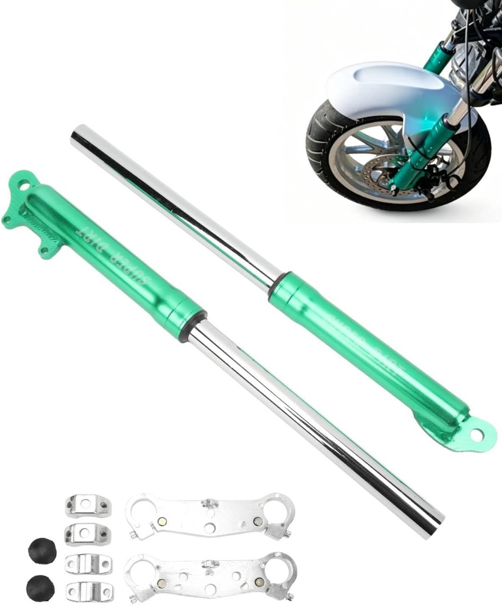 SnelShoppen - Voorvork Schokdemper Metaallegering - Vering Voorfiets Schokabsorber Mini Pocketfiets - Eenvoudige Installatie Duurzaam RVS - Geschikt v