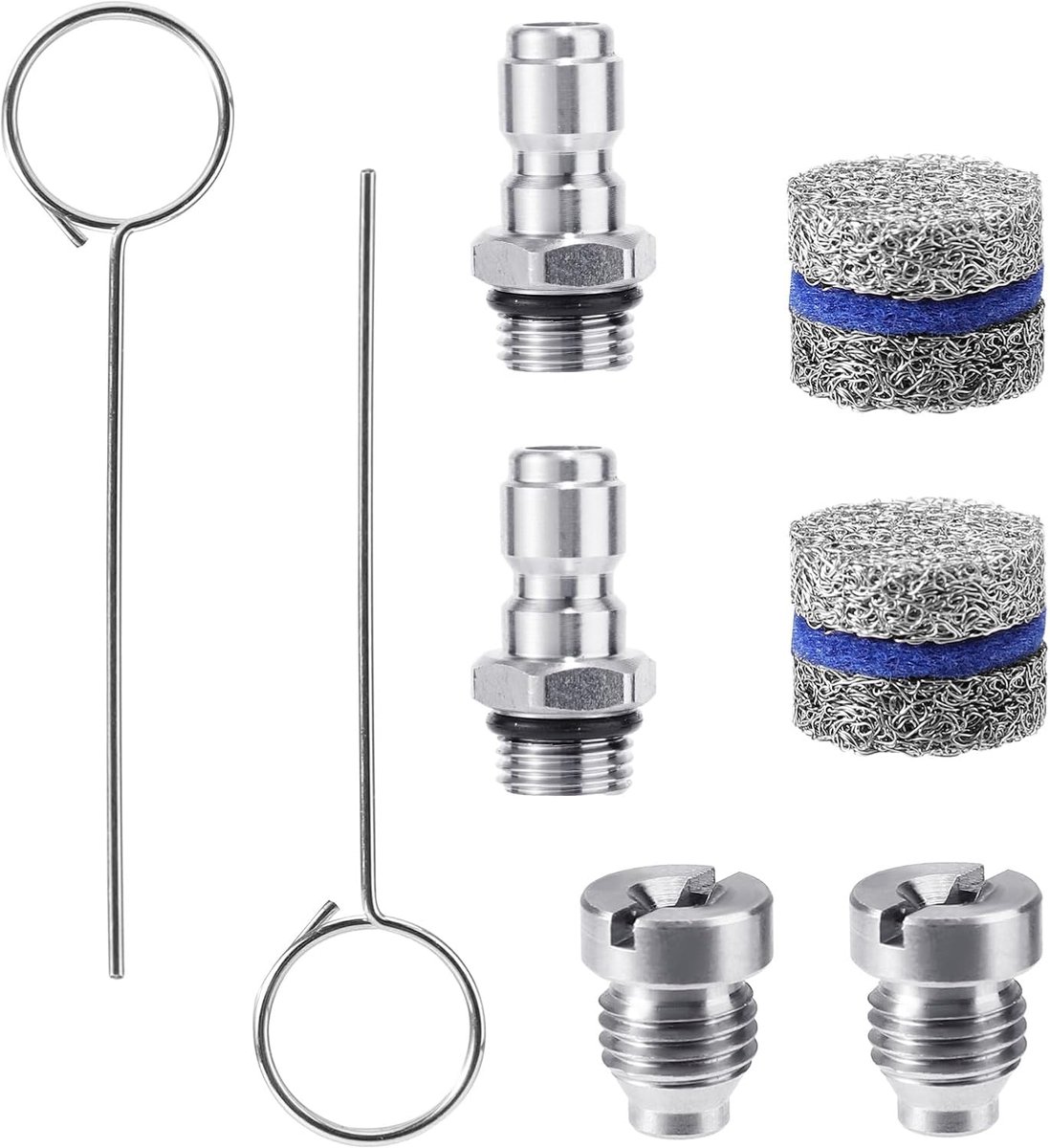 SnelShoppen - 2 Sets Foam Gun Opening Kits - Premium Spuitmonden, Snelle Aansluitingen, Schuim Makers, Reinigingsnaalden - Praktische Accessoires voor