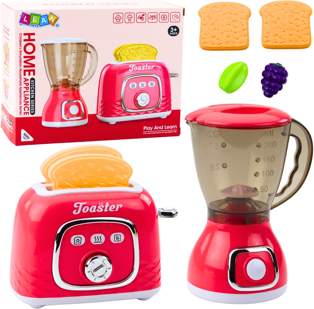 Keukenapparatuur Set Broodrooster Blender Licht klinkt roze - UNI