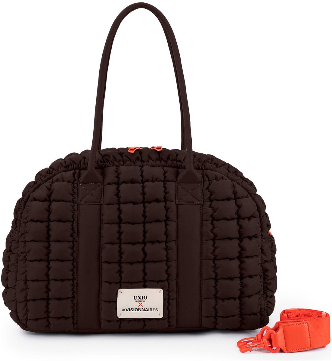 Unio Hamburg x Les Visionnaires handtas schoudertas Bowling Bubble Unio Chocolate donkerbruin