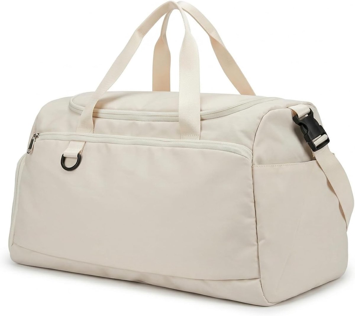 Waterdichte Sporttas - Beige - 51 x 28 x 25 cm - Met Schoenenvak en Scheidingswand - Voor Dames en Heren