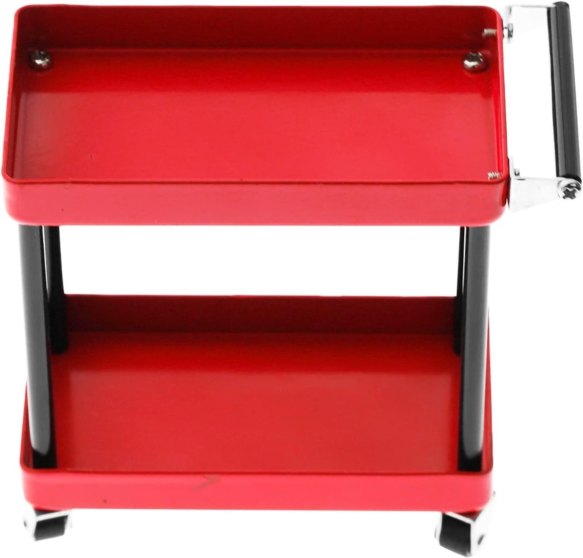 SnelShoppen - Toolkar Kit, 2 Laags Gereedschapswagen, Garage Reparatie, RC Schaalmodel Accessoires, Geschikt voor 1/8 1/10 1/12 1/16 Schaalmodel, Rood