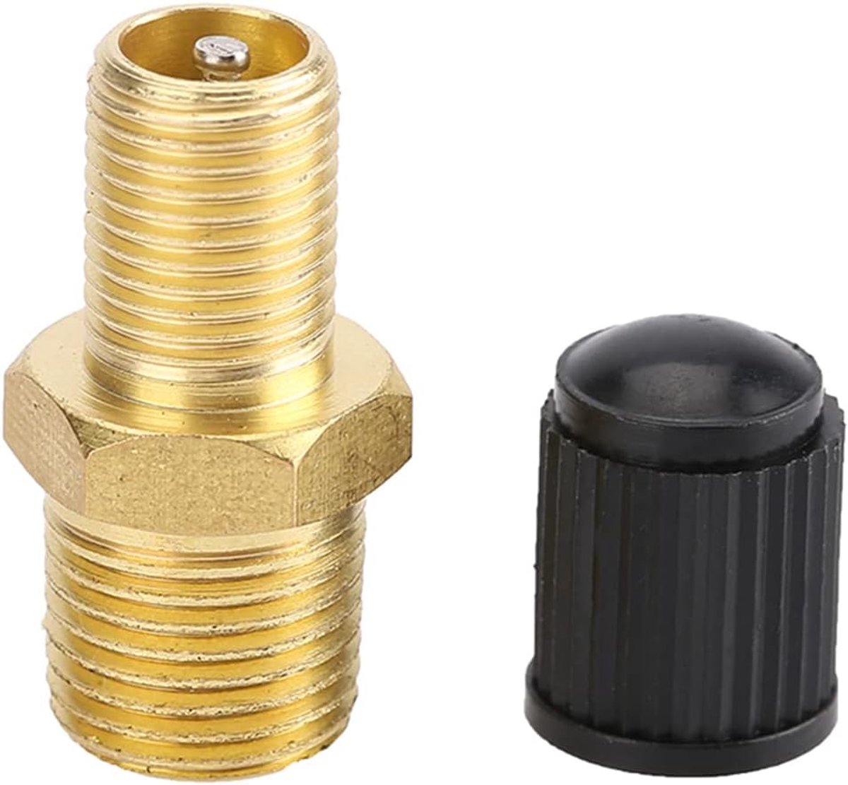 SnelShoppen - 2 Stuks Messing Tank Vulklep 1/4 Inch NPT MPT Voor Luchtcompressor - Duurzaam en Sterk - Ideaal voor Diverse Toepassingen