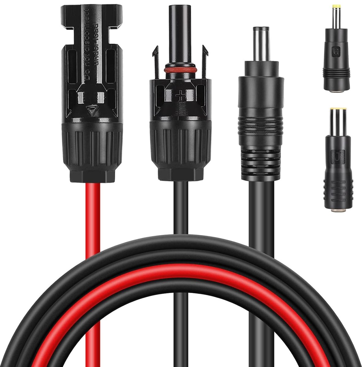 SnelShoppen - Solar Plug naar DC 8mm/5.5x2.1mm 4x1.7mm Zonne-oplaadkabel 1.8m 16AWG Koper voor Zonnepanelen en Zonne-generatoren