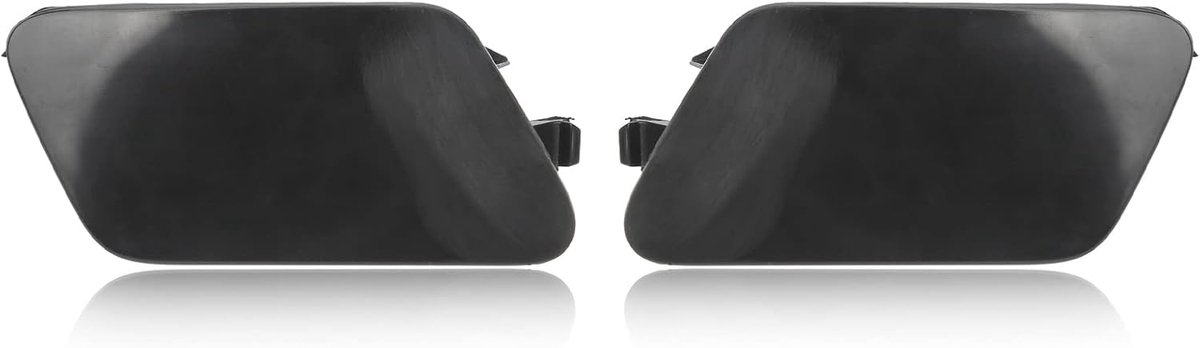 SnelShoppen - 2x Voorbumper Koplamp Wasdop Cover Vervanging 7422H9 Auto Accessoires voor C5 2009-2019, Duurzaam, Zwart, Perfecte Pasvorm