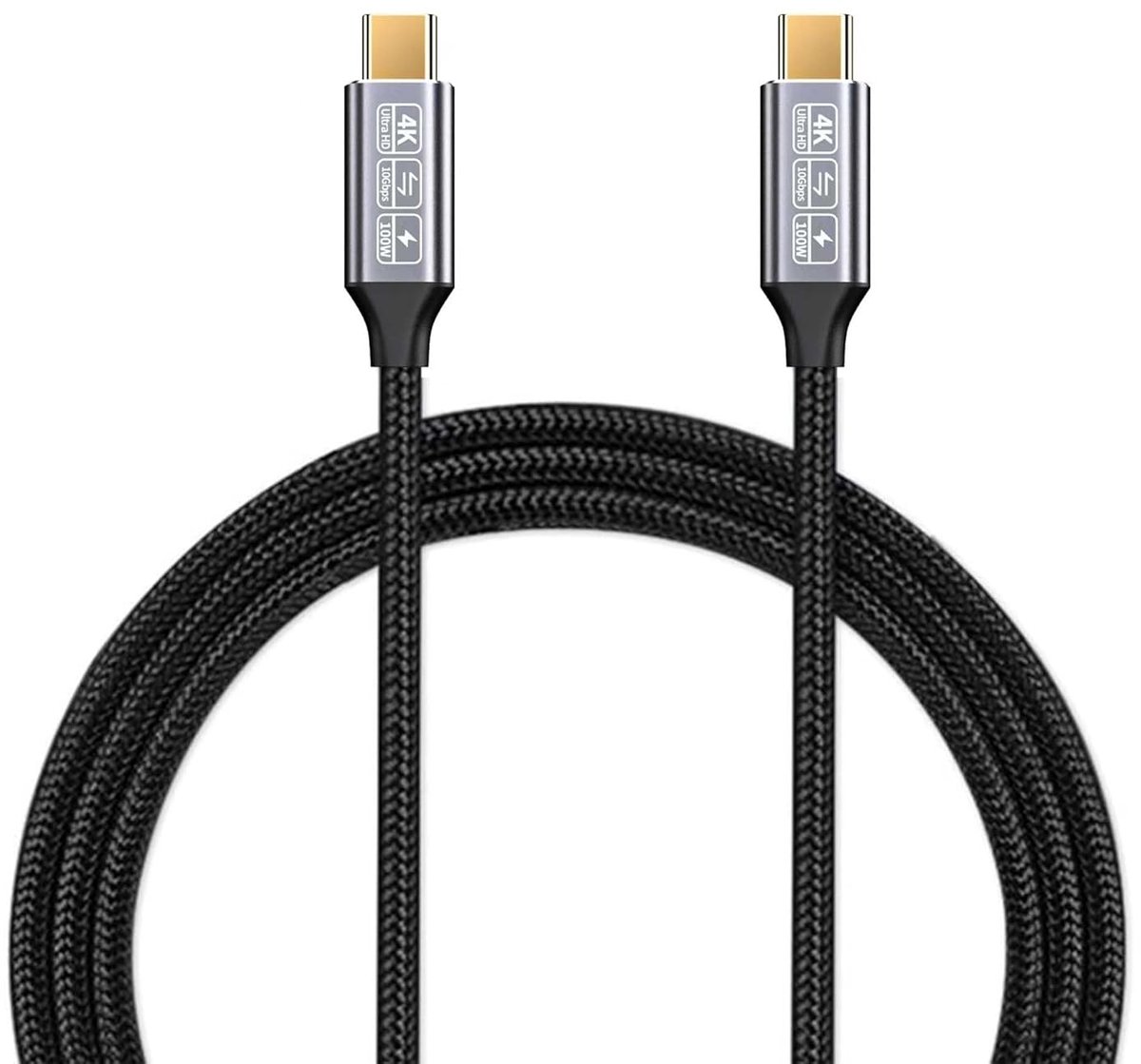 SnelShoppen - USB-C naar USB-C 3.1 Gen2 Kabel 10Gbps Gegevensoverdracht, 100W Opladen, 3.3ft USB Type C PD Snellader, 4K Video-uitvoer, Compatibel met