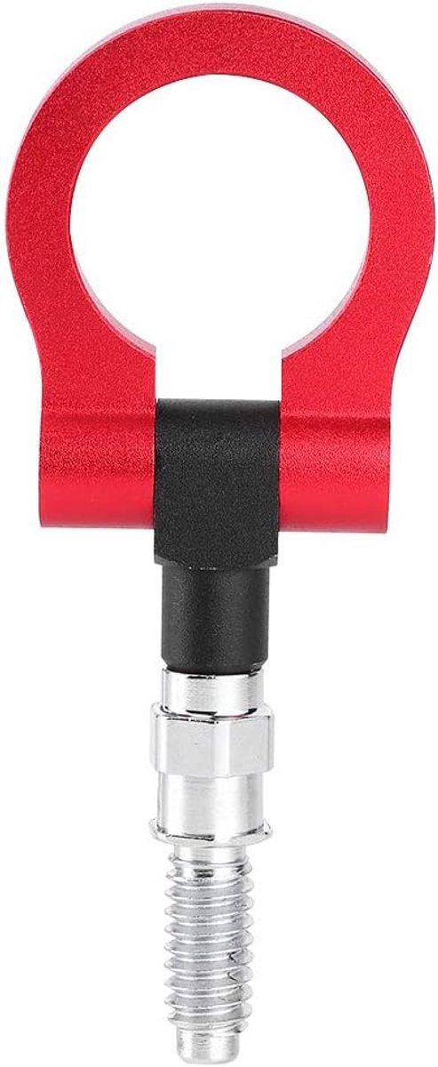 SnelShoppen - Aluminium Trekhaak Kit met Ring Oog, Universele CNC Anodisatie, Vervangingsset voor E-Series, Robuust en Duurzaam, Rood