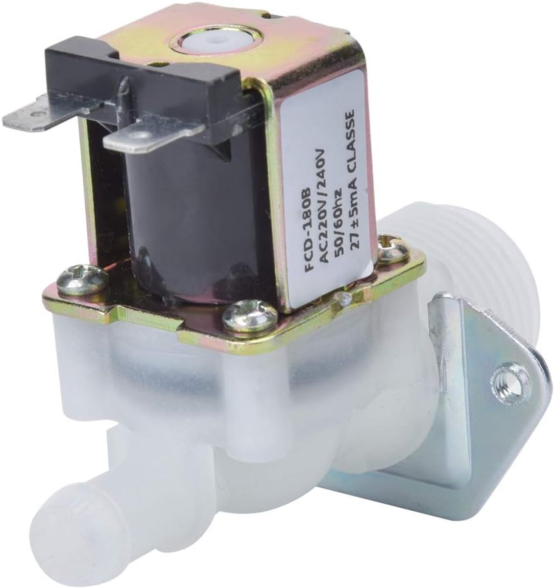 SnelShoppen - Afwasmachine Waterklep 220V Solenoid Ventiel Kunststof Aansluiting voor Koelkasten en Afwasmachines - 3/4 Inch