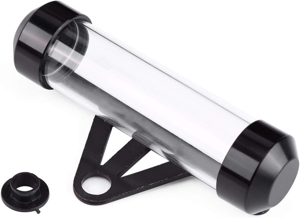 SnelShoppen - Universele Waterdichte Motor Load Tube - Cylindrische Houder voor Documenten - Zwart - Duurzaam Aluminium en Acryl - Ideaal voor Ontvang