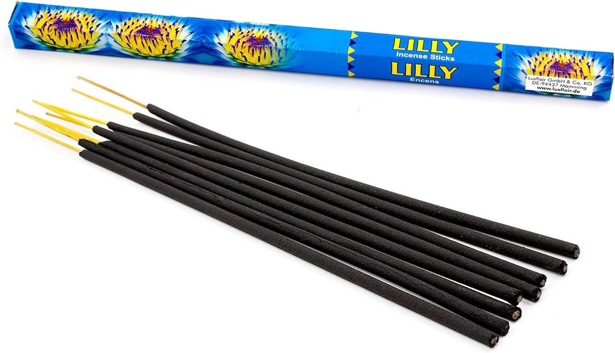 SnelShoppen - Premium wierookstokjes Lily: Natuurlijke traditionele wierook uit India in eerlijke productie, bulk verpakking van 10 dozen = 80 stuks,