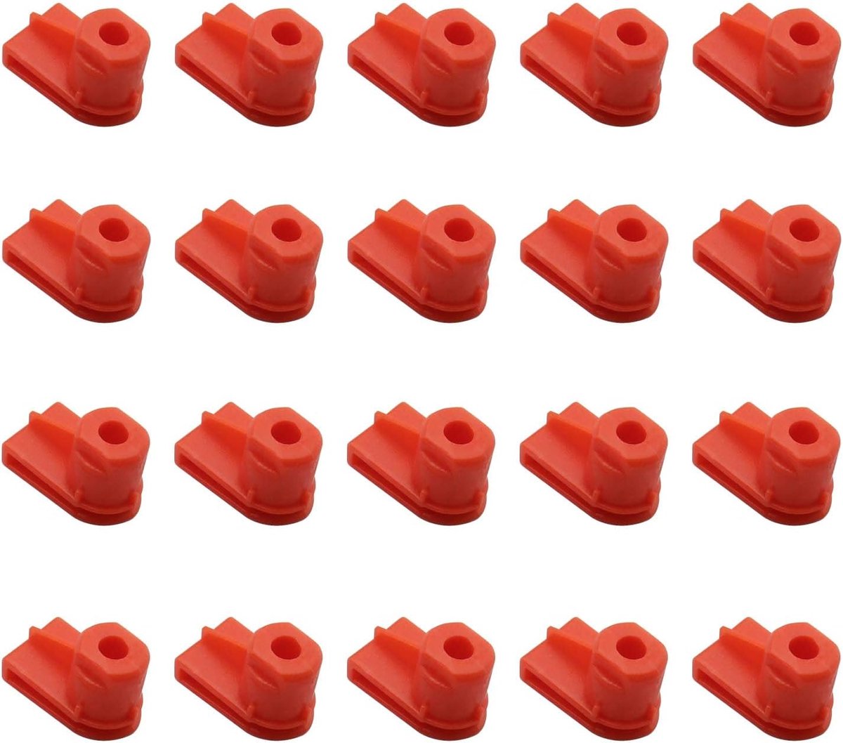 SnelShoppen - 20 Stuks 24449408 1404969 Schroef Bevestiging Grommet Moer Clips Bumper tot Vleugel Montage Bevestigingen Rode Kunststof Clips