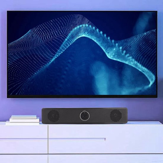 Computerluidsprekers - Desktop geluid - Muziek luisteren - Ruimtebesparend ontwerp - 6W vermogen - Zwart — afbeelding 4