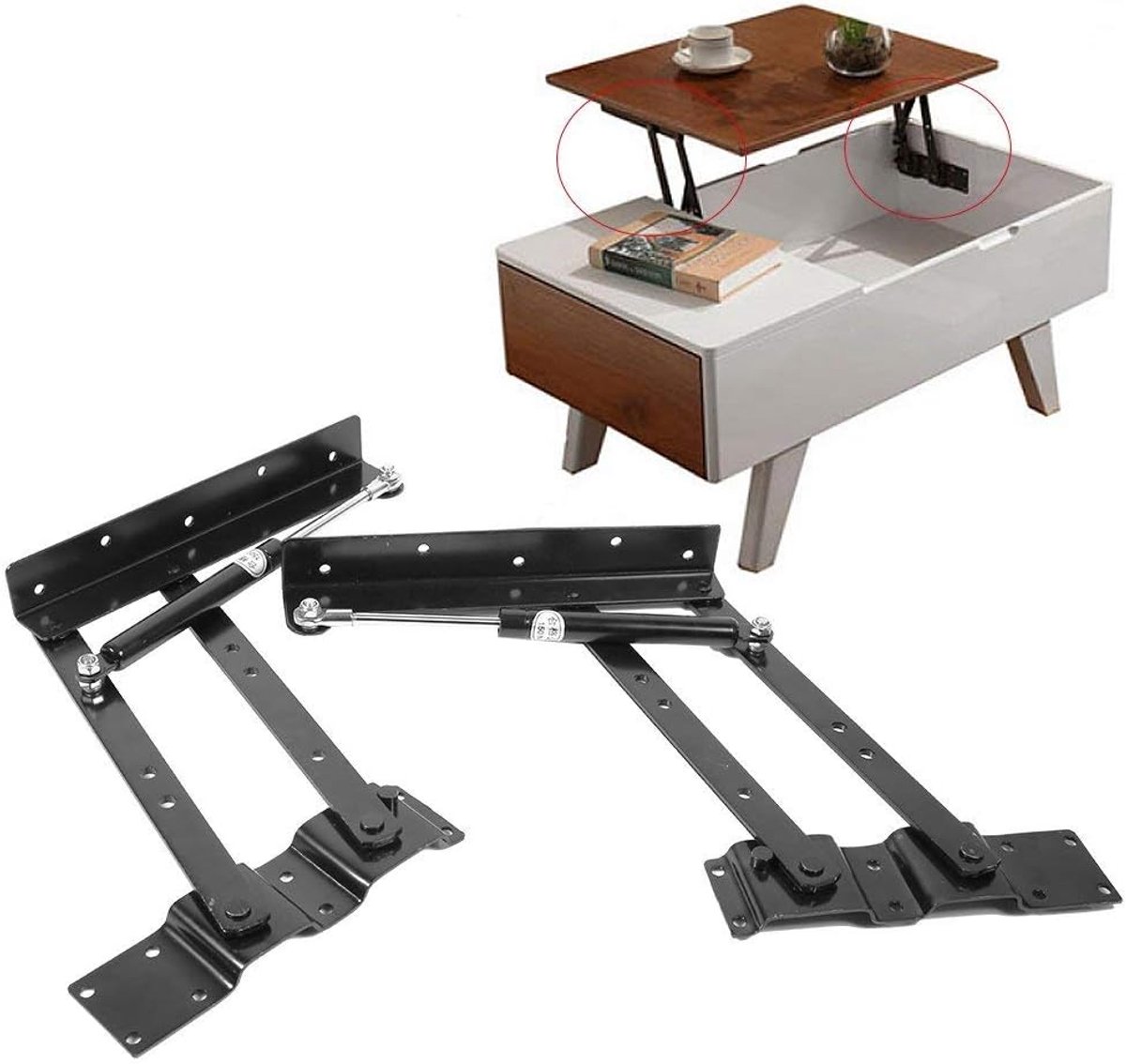 SnelShoppen - Coffee Table Lifting Frame - Stalen Hydraulische Hinge - Ruimtebesparend - Anti-Roest - Makkelijk te Monteren - Voor Woonkamer en Kantoo