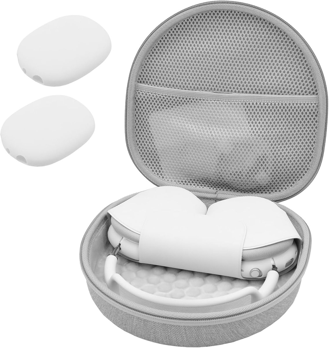 SnelShoppen - ProCase Reis Hoofdtelefoon Case voor Nieuwe AirPods Max, Hardshell Hoes met Gaascompartiment, Beschermcase voor AirPods Max en Accessoir