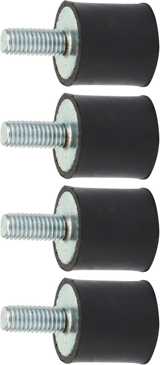 SnelShoppen - 4 Stuks Schokdempers M3 Rubber Mounts voor Airconditioning, Antivibratie Rubber Buffers, Geluidsdempers voor Machines, M5 Silentblock vo