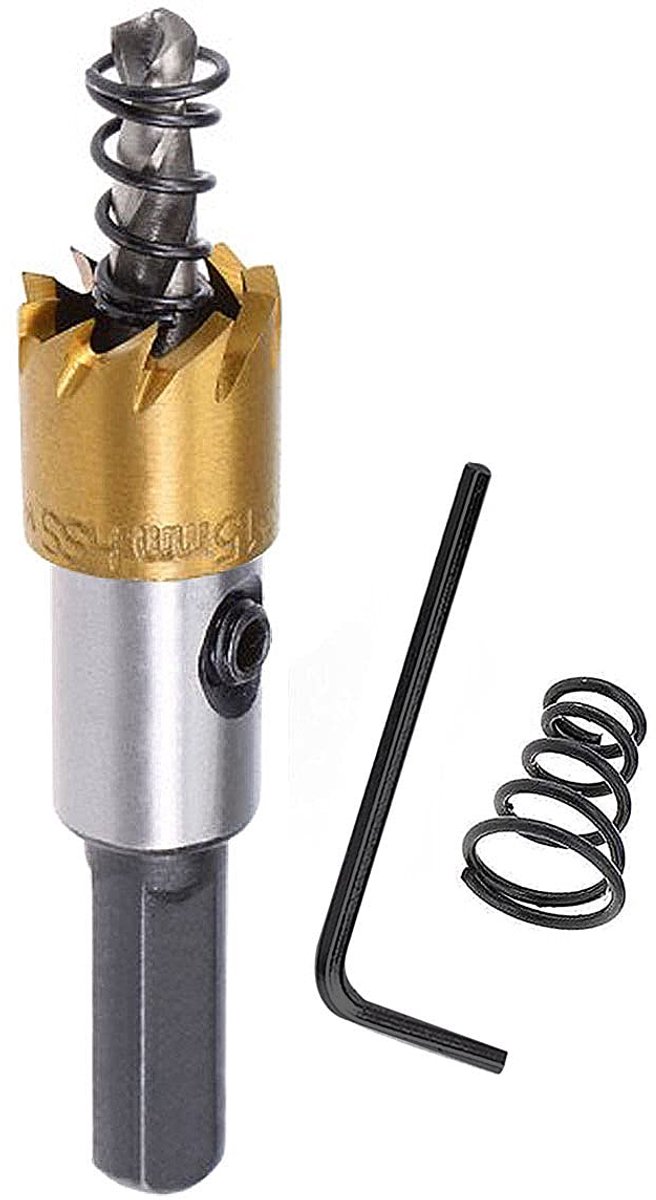 SnelShoppen - Heavy Duty Boorzaag met Carbide Tanden, Titanium Geplateerd, Voor Staal en Metaal, 15mm, Snelle Snijkant, Schokbestendig, Voor Professio