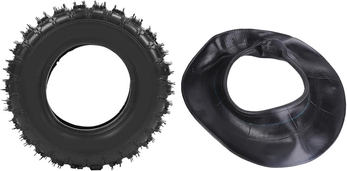 SnelShoppen - Binnenband Set 7.0PSI Rubber 3.5/4.0-6 voor Dirtbike ATV Tuinmachines - Schokabsorberend Metalen Handvat