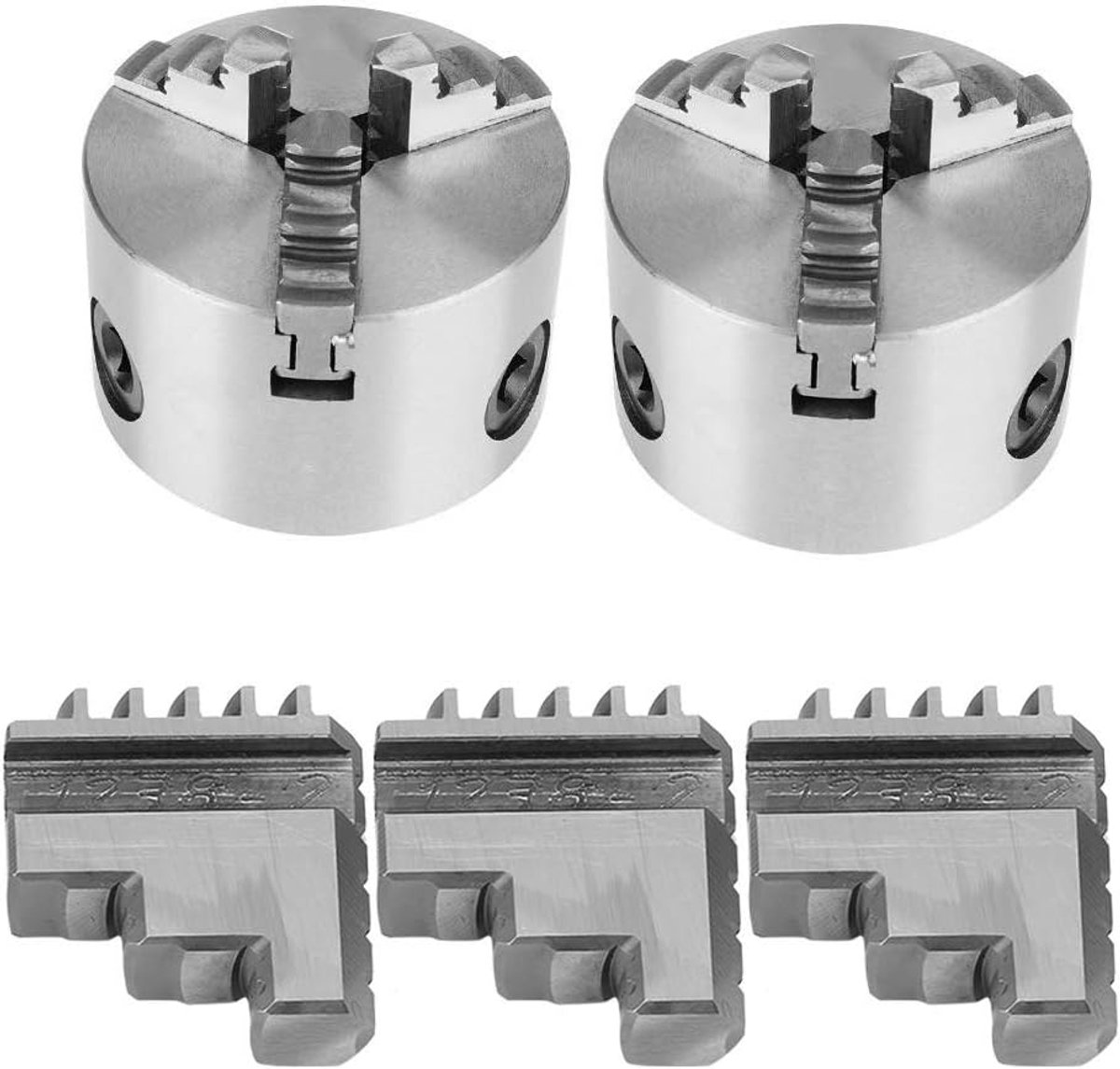 SnelShoppen - 3Pcs Binnen Klemplaat Zelfcentrerende Draaibank Gereedschap voor Metaalbewerking K11-80, Hoogwaardige Materiaal, Duurzaam, 80mm