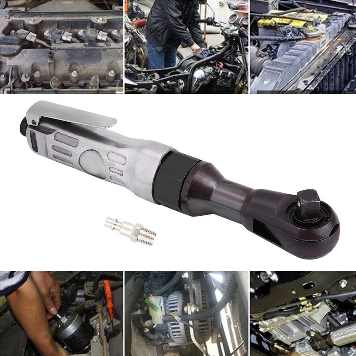 SnelShoppen - Air Ratchet Wrench 1/2" Professionele Pneumatische Impuls Sleutel, Heavy Duty Koppel 50ft-lbs, Omkeerbare Ratelsleutel Set, 160RPM