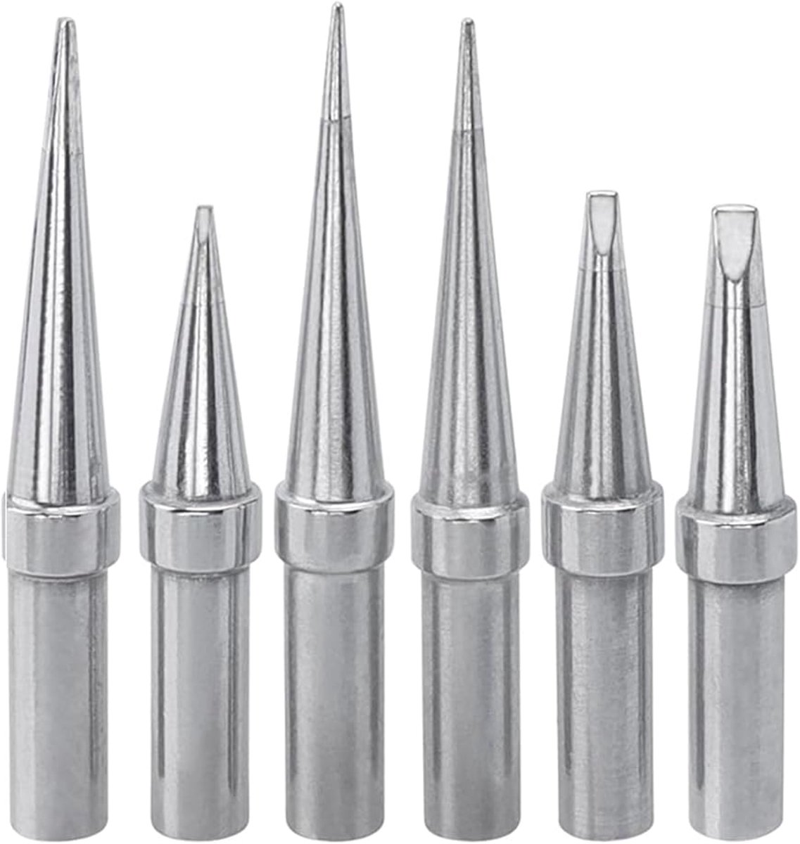 SnelShoppen - 6 Stuks Soldeerpunt Vervangingen - ETA ETB ETH ETK ETO ETS - Hoge Thermische Geleiding - Geschikt voor Loodvrije Soldering - Koper - 1.6