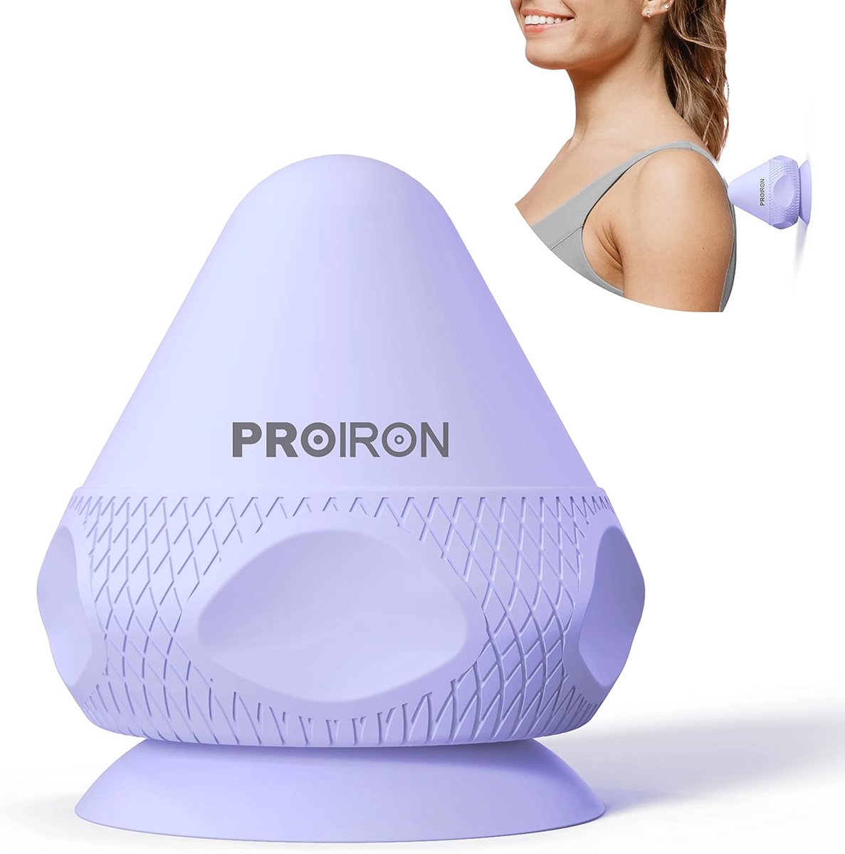 SnelShoppen - Trigger Point Massager met Zuignappen, Fascia Bal voor Spierpijn en Spanning in Rug, Nek, Armen en Schouders - Duurzaam en Handig Zelfma