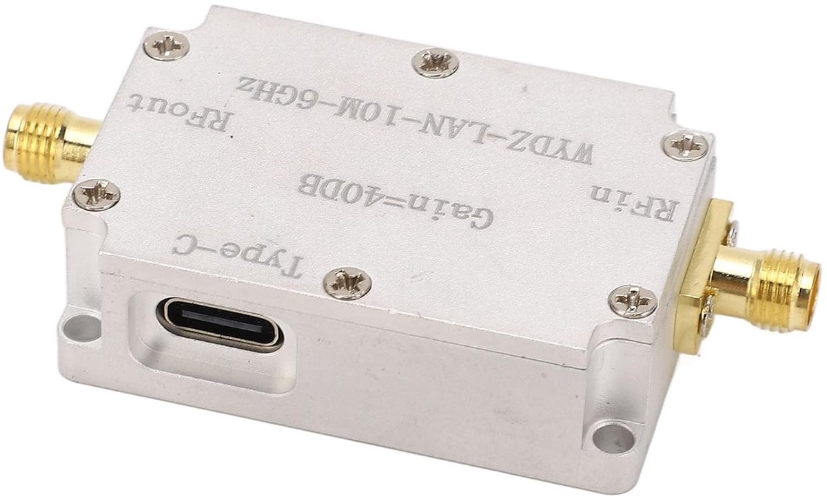SnelShoppen - Ultra Low Noise Amplifier 40DB Hoogversterker Breedbandversterker 10M Tot 6GHz Frequentie Capaciteiten Voor Nauwkeurige GPS Ontvangst