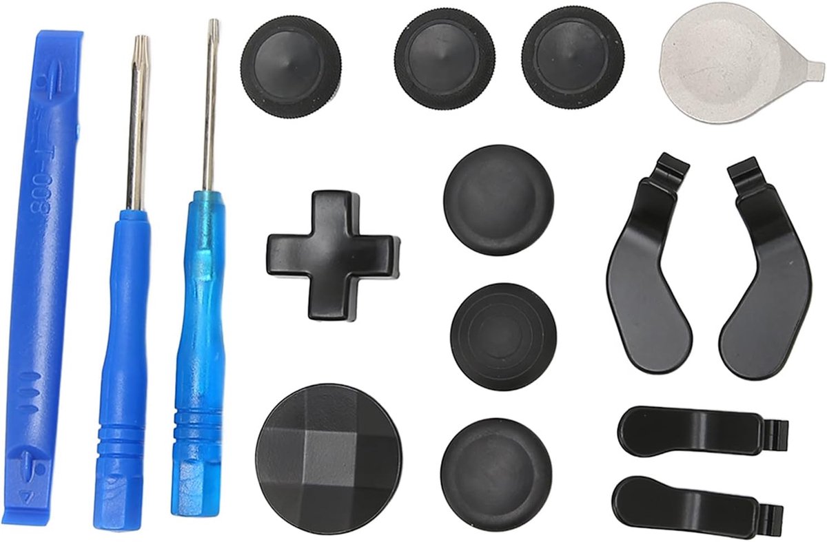 SnelShoppen - Reparatieset voor Elite Series 2 Controller, Vervangende Knoppenset van Roestvrij Staal met Getextureerd Gripontwerp, Gepersonaliseerde