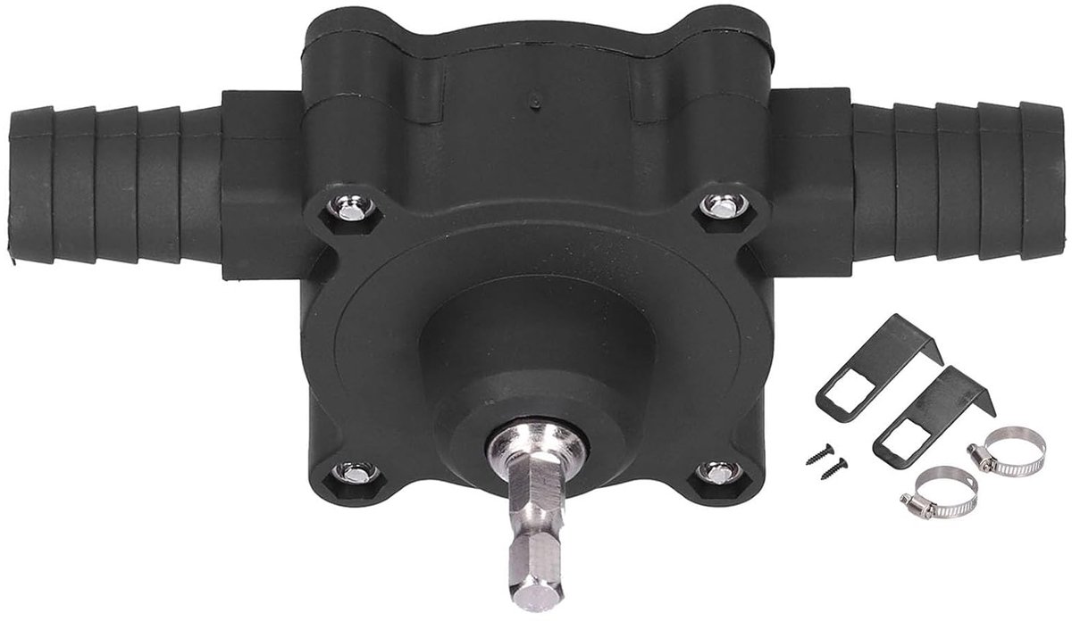 SnelShoppen - Mini Elektrische Boorpomp Draagbare Handboor Aangedreven Waterpomp Zelfaanzuigende Wateroverpomppomp voor Tuin, Camping, Keuken, Vervoer