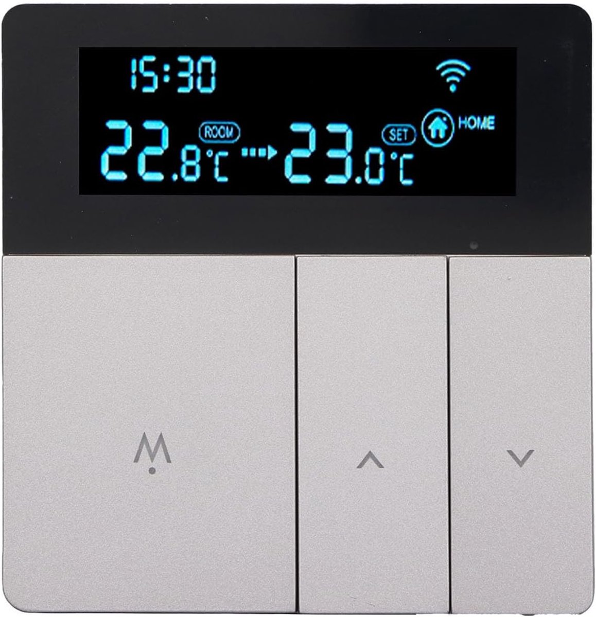 SnelShoppen - Slimme Thermostaat 3A Programmeerbare Thermostaat Kleurendisplay Hoogwaardige Nauwkeurigheid Waterboiler Verwarming (Grijs)