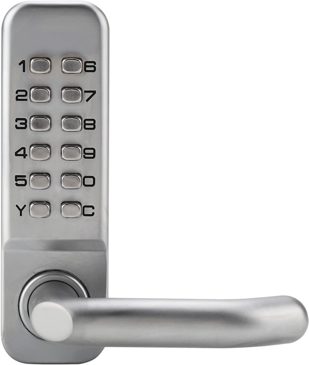 SnelShoppen - Code slot, beveiligingscode slot, deurcode slot, 1-11 cijferige zinklegering nummercode, handige beveiligingsslot voor thuis, kantoor, e