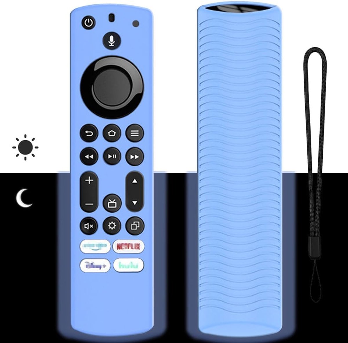 SnelShoppen - Afstandsbediening Hoes voor Toshiba en Insignia NS-RCFNA-21, CT-RC1US-21, CT95018 / Fire TV Hoes, Antislip Silicone Beschermhoes, Licht