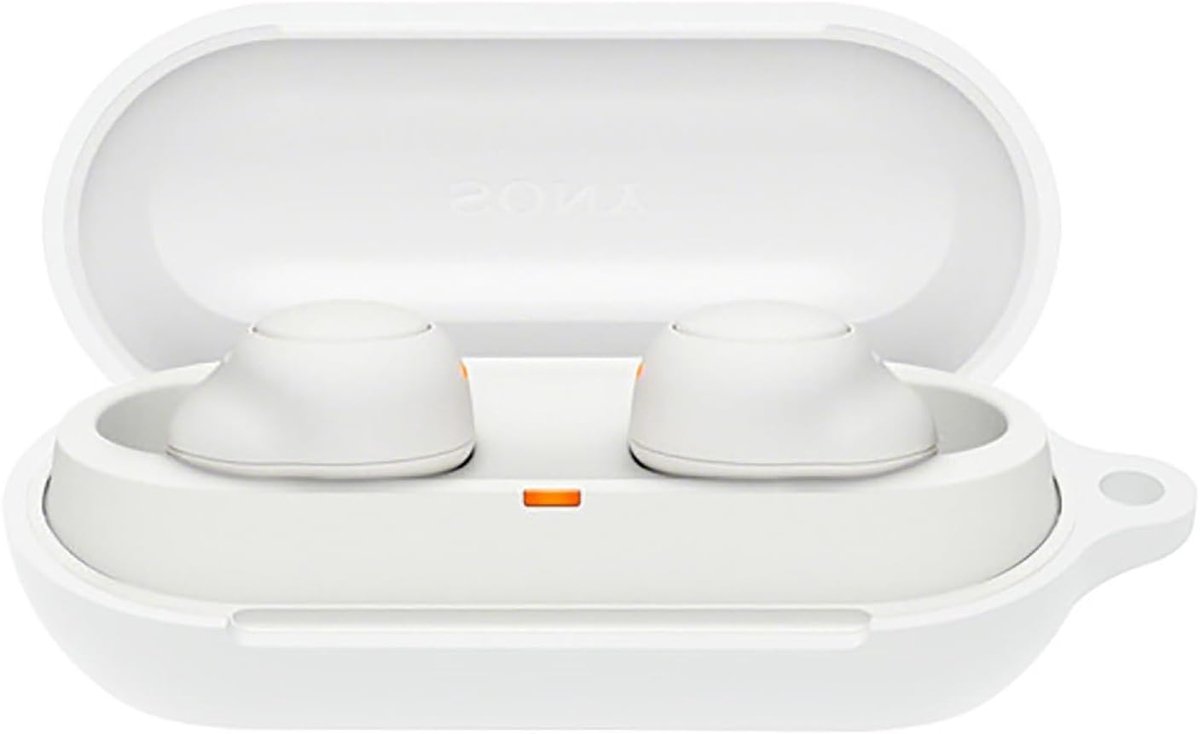 SnelShoppen - Beschermhoes voor Sony WF-C710N - Siliconen Case, Lichtgewicht, Schokbestendig, Draagbaar - Wit