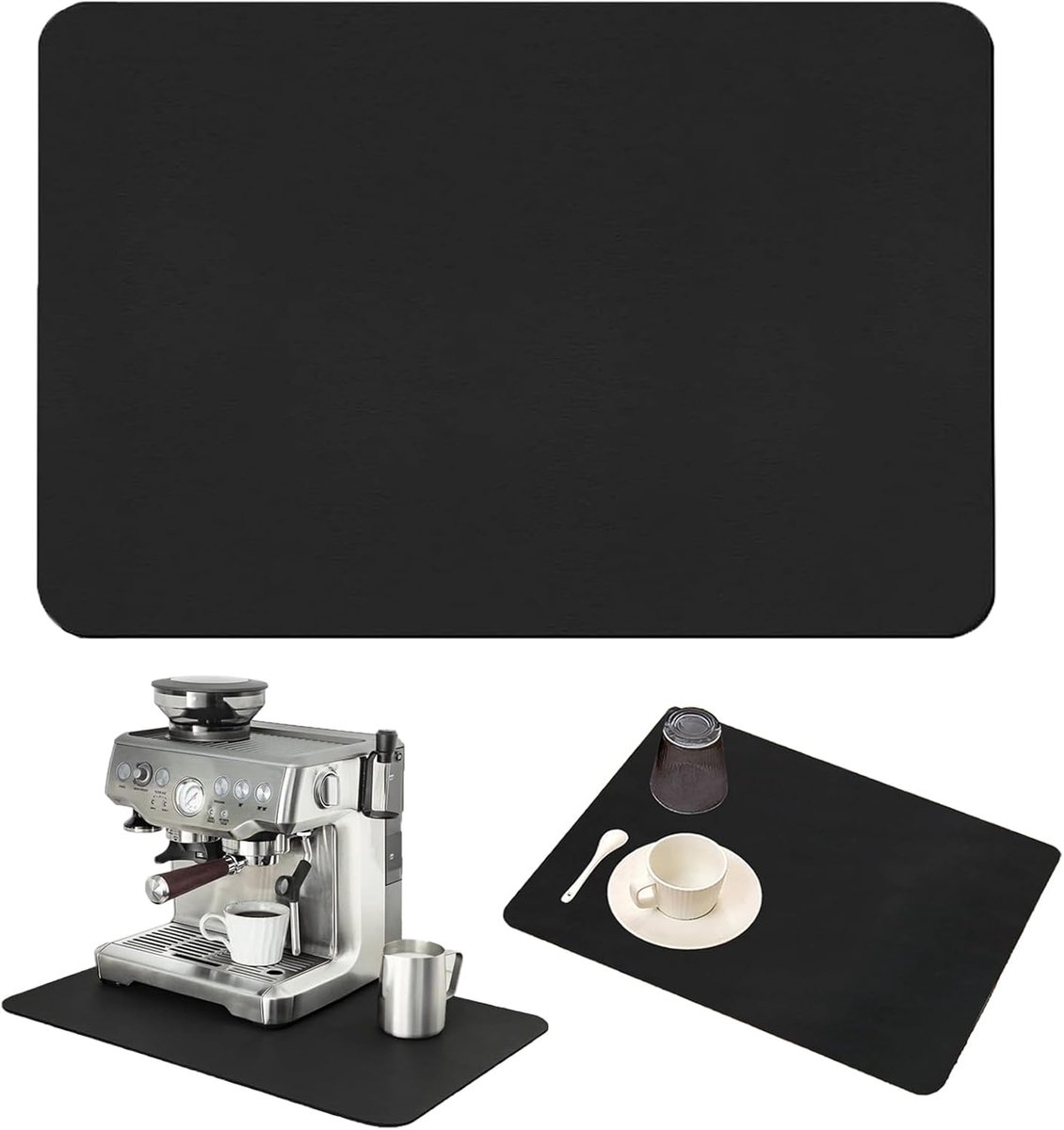 Afvoermat 60 x 50cm - Diatomiet en rubber - Antislip en snel drogend - Houdt werkblad schoon - ShopVlot