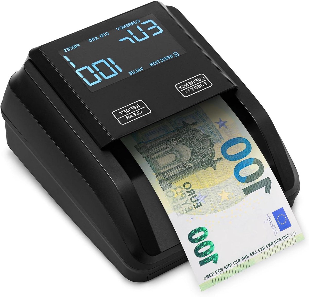Valsgelddetector - Bankbiljettenteller - Geld Verifiëren - Touchscreen Bediening - Compact Ontwerp - Zwart