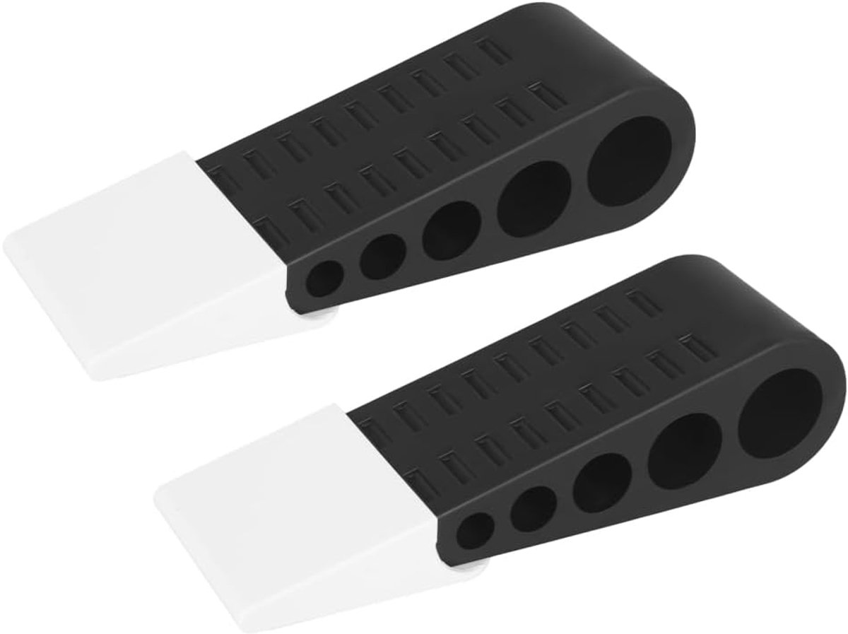SnelShoppen - Deurstopper 2 Stuks Antislip Deurstopper Wig Zonder Boren, Zacht en Elastisch ABS+TPR, Ideaal voor Thuis, Kantoor, Veiligheid en Comfort