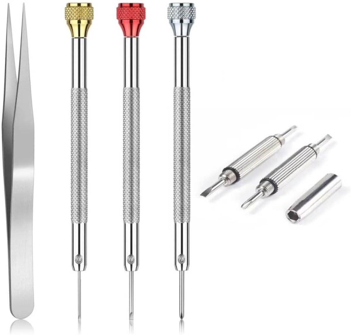 SnelShoppen - Kit Kleine Precisieschroevendraaier voor Brillen, Horloge Opening, Horloge Gereedschap Set voor Batterij Vervangen, Sleutels, Computer,
