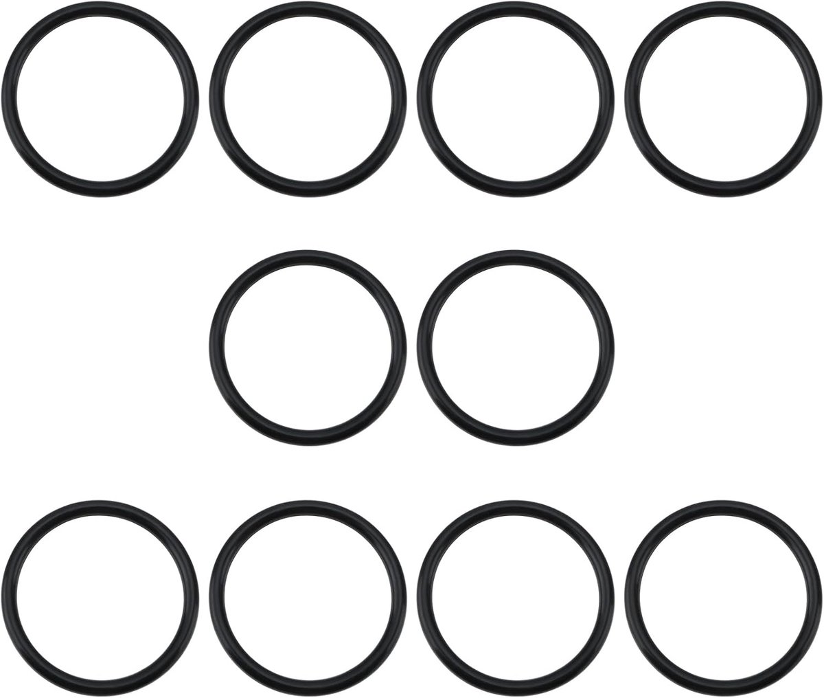 SnelShoppen - 10 Stuks O-Ring Dichtingen 43mm Buitendiameter 36mm Binnendiameter 3.5mm Breedte Vervangingsonderdeel voor Badkuipafvoer Zwart